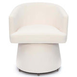 Kristen Rolling Desk Chair, Cream