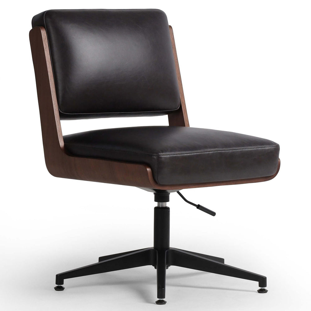 Landon Leather Desk Chair, Sonoma Black-Furniture - Office-High Fashion Home