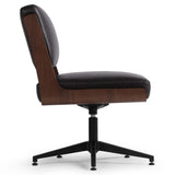 Landon Leather Desk Chair, Sonoma Black-Furniture - Office-High Fashion Home