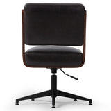 Landon Leather Desk Chair, Sonoma Black-Furniture - Office-High Fashion Home