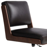 Landon Leather Desk Chair, Sonoma Black-Furniture - Office-High Fashion Home