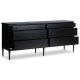 Lendon 6 Drawer Dresser, Black