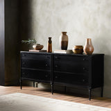 Lendon 6 Drawer Dresser, Black