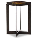 Lennie Cast Glass End Table, Amber