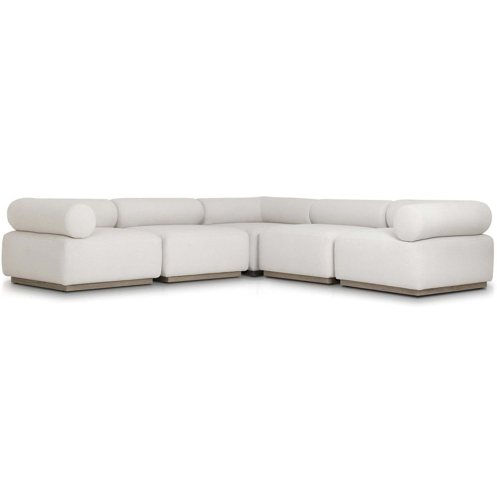 Lenox 5 Piece Outdoor Sectional, Alessi Linen