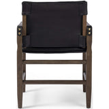 Lenz Leather Dining Arm Chair, Carson Black-Furniture - Dining-High Fashion Home