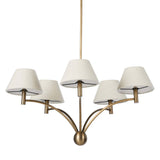 Linus Chandelier, Aged Brass-Lighting-High Fashion Home