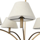 Linus Chandelier, Aged Brass-Lighting-High Fashion Home