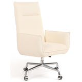 Lionel Desk Chair, Kerbey Ivory-Furniture - Office-High Fashion Home