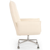 Lionel Desk Chair, Kerbey Ivory-Furniture - Office-High Fashion Home