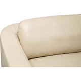 Luka Leather Sofa, Landry Ivory