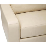 Luka Leather Sofa, Landry Ivory