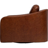 Luka Leather Swivel Chair, Laguna Cognac-Furniture - Chairs-High Fashion Home