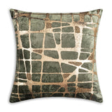 Mila Abstract Pillow, Green/Gold-Accessories-High Fashion Home