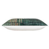 Mona Lumbar Pillow, Black/Green