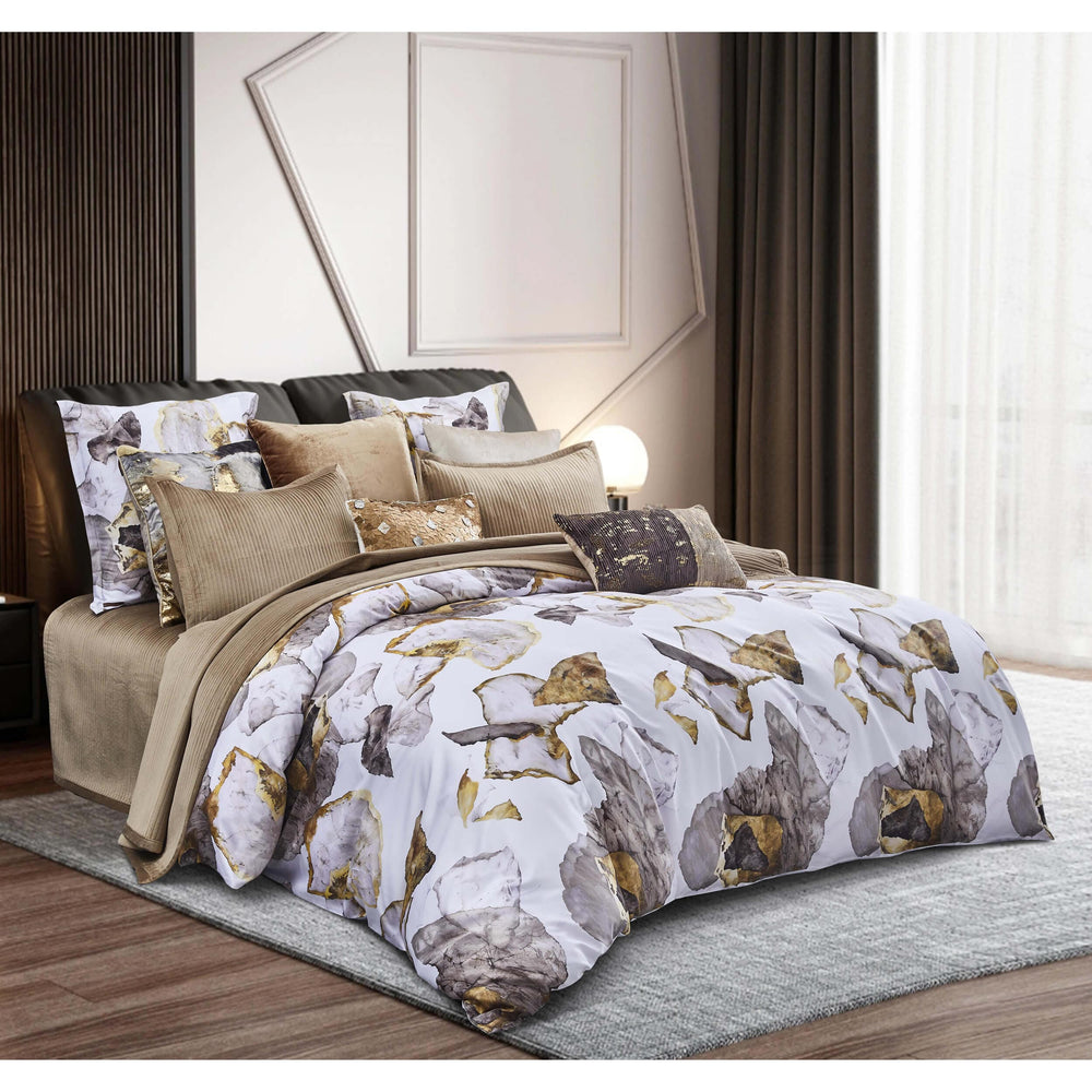 Mori Duvet Set, Ivory Modern Abstract-Accessories-High Fashion Home