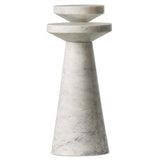 Mabel Nesting End Tables, White Marble-Furniture - Accent Tables-High Fashion Home