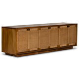 Macklin Media Console, Light Mahongany-Furniture - Storage-High Fashion Home