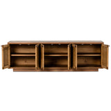 Macklin Media Console, Light Mahongany-Furniture - Storage-High Fashion Home