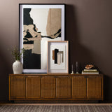 Macklin Media Console, Light Mahongany-Furniture - Storage-High Fashion Home