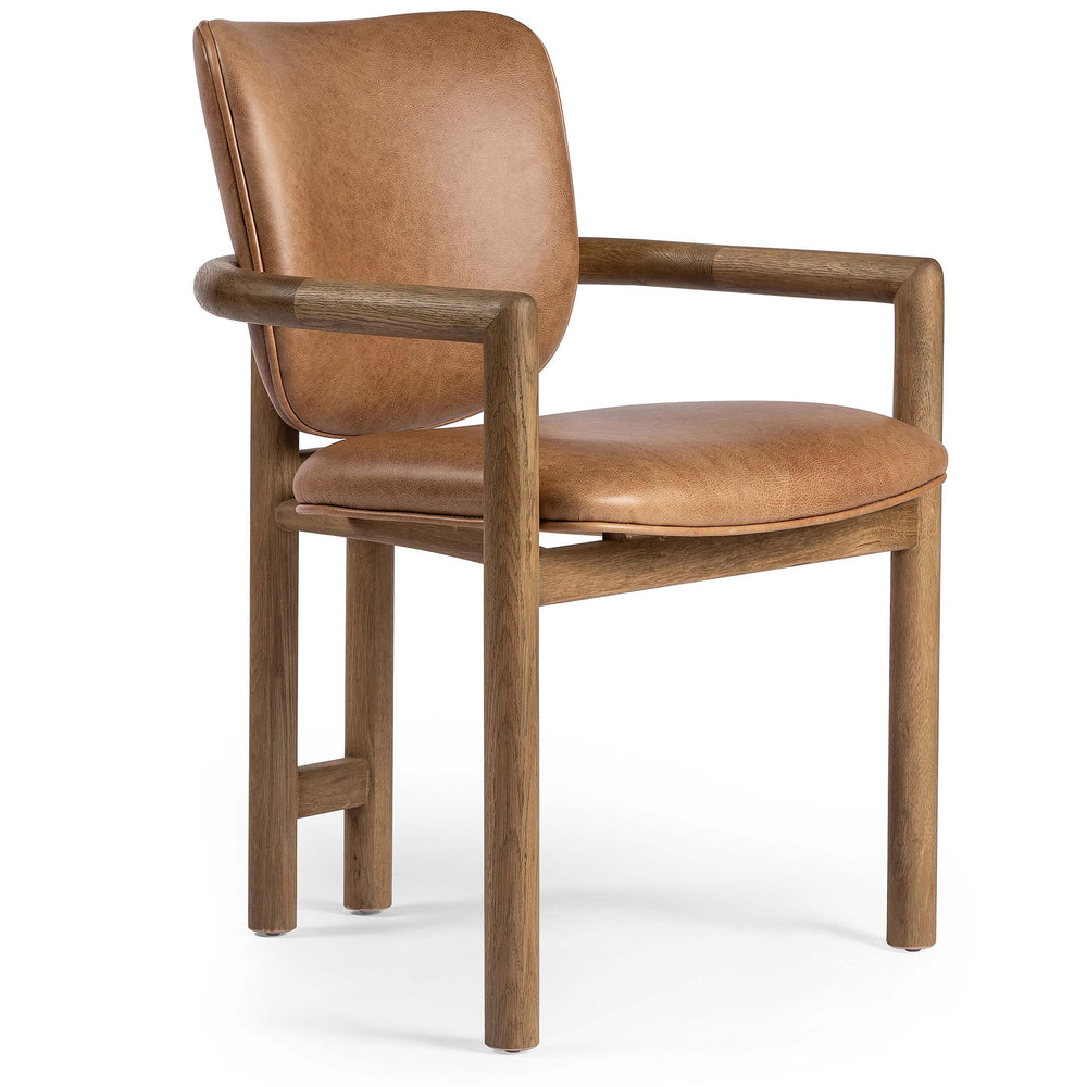 Madeira Leather Dining Chair, Chaps Saddle, Set of 2-Furniture - Dining-High Fashion Home