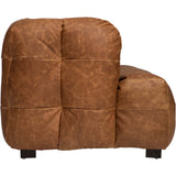 Maeve Puffed Leather Sofa, Cognac-Furniture - Sofas-High Fashion Home