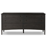 Maggie 6 Drawer Dresser, Smoked Black-Furniture - Storage-High Fashion Home