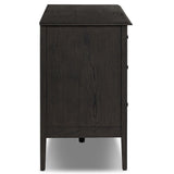 Maggie 6 Drawer Dresser, Smoked Black-Furniture - Storage-High Fashion Home