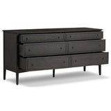 Maggie 6 Drawer Dresser, Smoked Black-Furniture - Storage-High Fashion Home