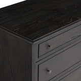 Maggie 6 Drawer Dresser, Smoked Black-Furniture - Storage-High Fashion Home