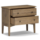 Maggie Nightstand, Aged Smoked Oak-Furniture - Bedroom-High Fashion Home