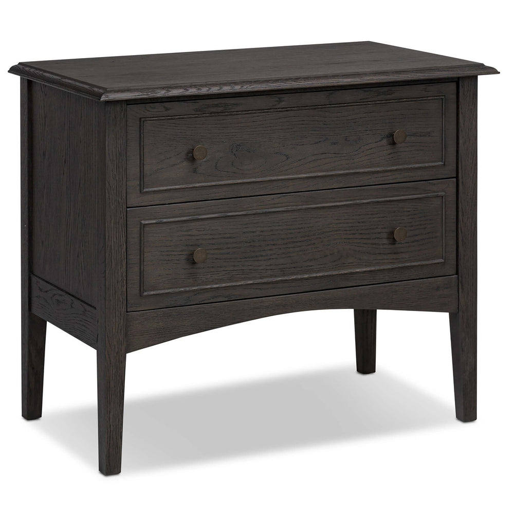 Maggie Nightstand, Smoked Black-Furniture - Bedroom-High Fashion Home