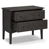 Maggie Nightstand, Smoked Black-Furniture - Bedroom-High Fashion Home