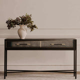 Mako Console Table, Black-Furniture - Accent Tables-High Fashion Home