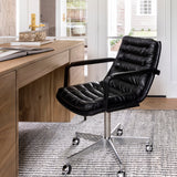 Malibu Arm Desk Chair, Rider Black-Furniture - Office-High Fashion Home