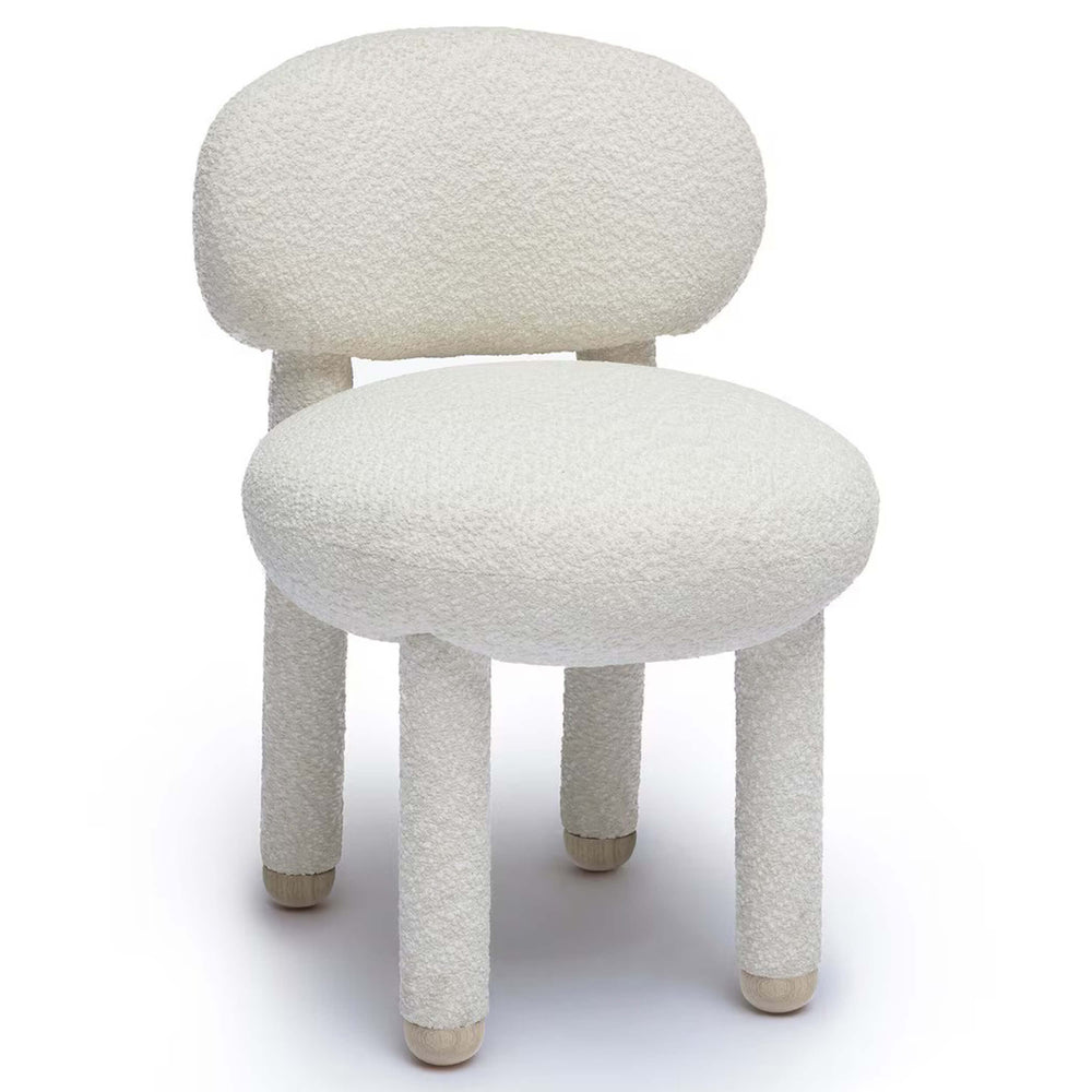 Manu Side Chair, Cream-Furniture - Dining-High Fashion Home