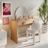 Manu Side Chair, Cream-Furniture - Dining-High Fashion Home