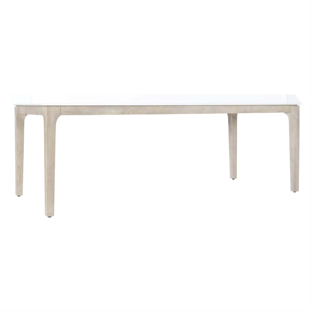 Marbella Outdoor Dining Table, White Shell-Furniture - Outdoor-High Fashion Home