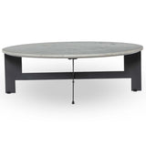 Marble Round Coffee Table, White-Furniture - Accent Tables-High Fashion Home