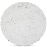 Marble Round Coffee Table, White-Furniture - Accent Tables-High Fashion Home