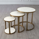 Marble Top Nesting Tables, Set of 3-Furniture - Accent Tables-High Fashion Home