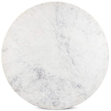 Mariah Round Dining Table, White Marble-Furniture - Dining-High Fashion Home