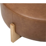 Marlowe Cocktail Ottoman, Copley Brown-Furniture - Chairs-High Fashion Home