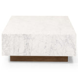 Masera Marble Coffee Table, White-Furniture - Accent Tables-High Fashion Home