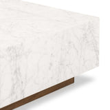 Masera Marble Coffee Table, White-Furniture - Accent Tables-High Fashion Home