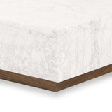 Masera Marble Coffee Table, White-Furniture - Accent Tables-High Fashion Home