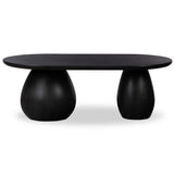 Merla Coffee Table, Black Wash Ash-Furniture - Accent Tables-High Fashion Home