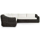 Messina Outdoor 3-Piece Sectional, Charcoal