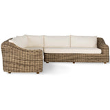 Messina Outdoor 3-Piece Sectional, Sand-Furniture - Sofas-High Fashion Home