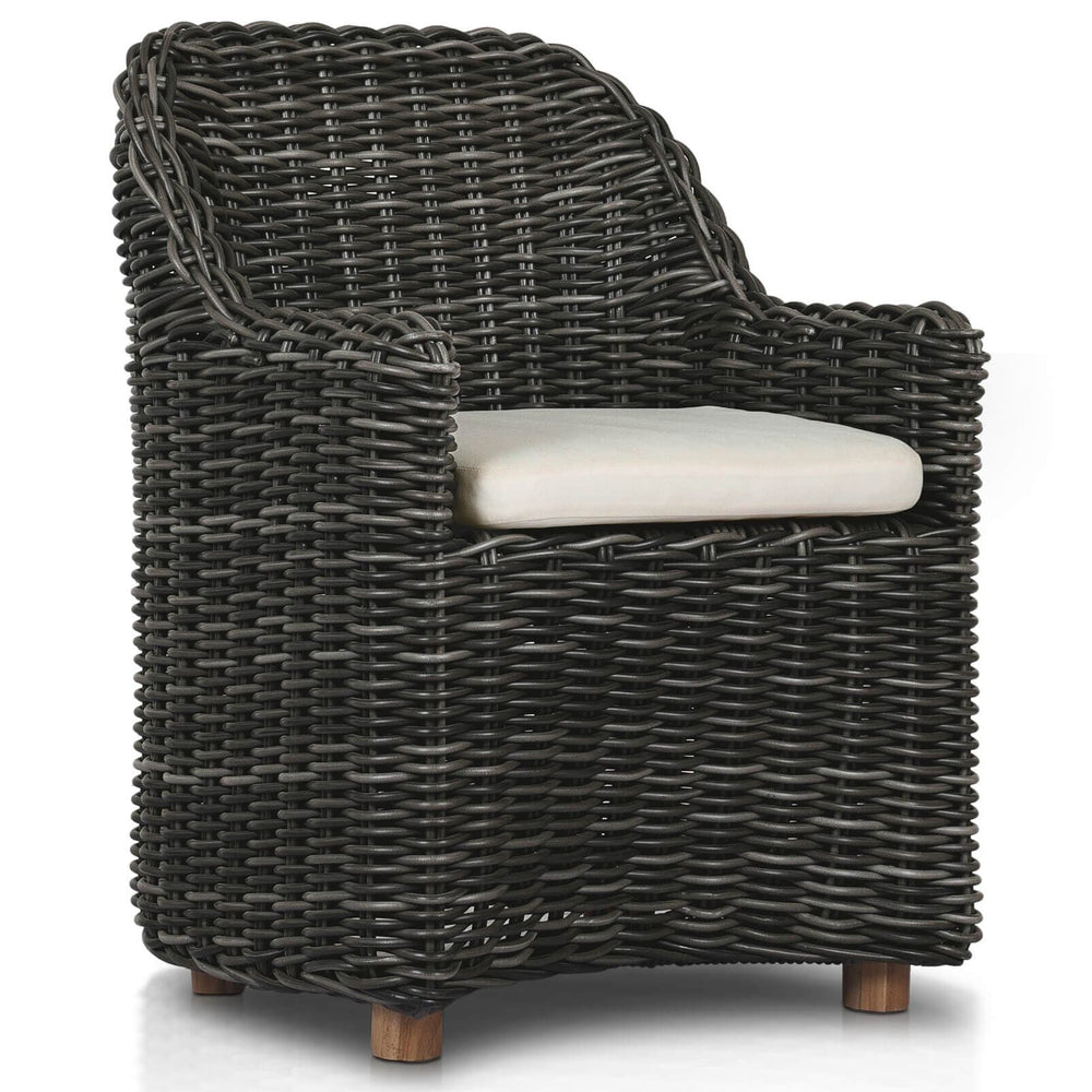 Messina Outdoor Dining Arm Chair, Charcoal